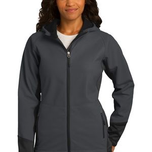 Ladies Vertical Hooded Soft Shell Jacket